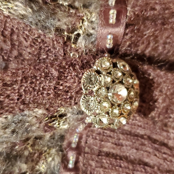 Mohair beaded metallic cardigan - Picture 3 of 6